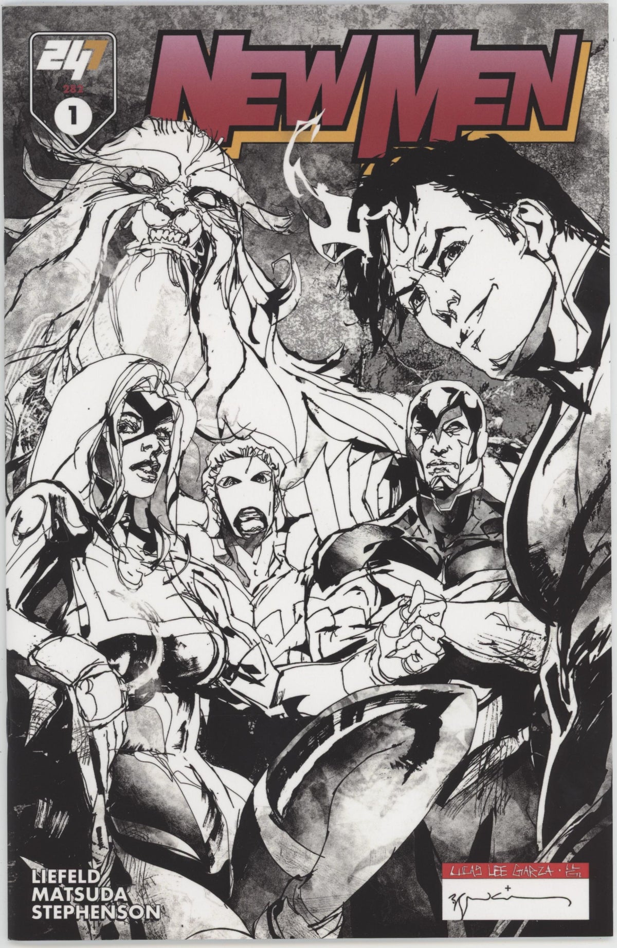 New Men #1 B&W Sienkiewicz Cover