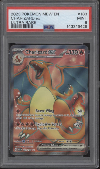 Charizard ex Pokemon 151 Ultra Rare #183 PSA 9