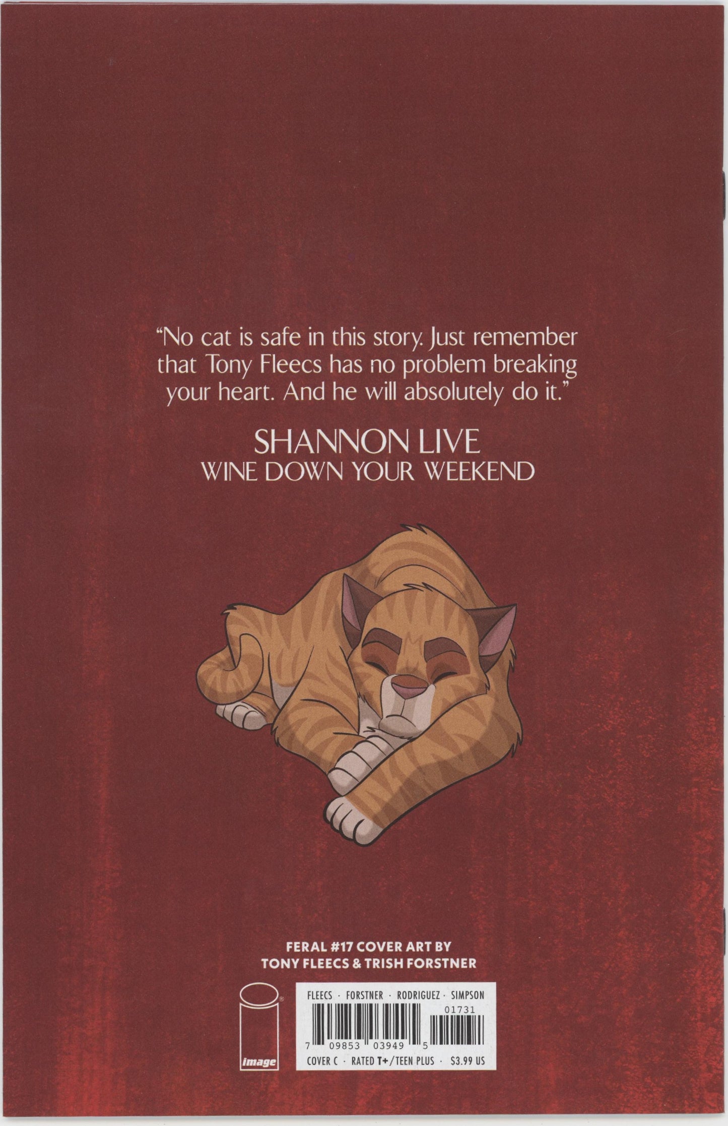 Feral #17 Cover C 1 in 10 Tony Fleecs Full Art Variant