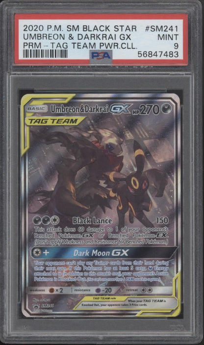 Umbreon & Darkrai GX Pokemon Tag Team Power Collection #SM241 PSA 9