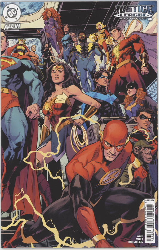 JUSTICE LEAGUE UNLIMITED #8 CVR G INC 1:25 TRAVIS MOORE CONNECTING CARD STOCK VAR (WE ARE YESTERDAY)