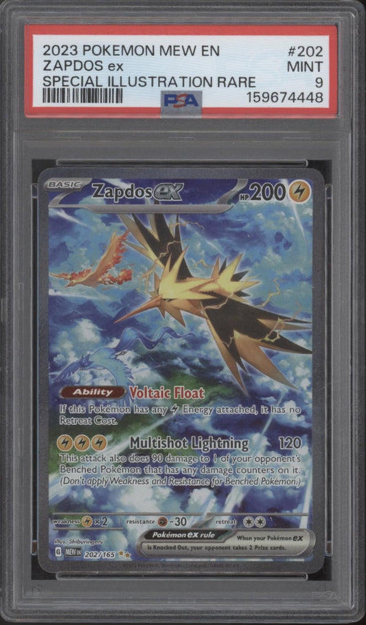 Zapdos ex Pokemon 151 Special Illustration Rare #202 PSA 9 #1