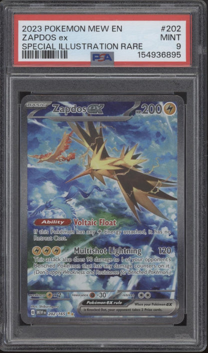 Zapdos ex Pokemon 151 Special Illustration Rare #202 PSA 9 #2