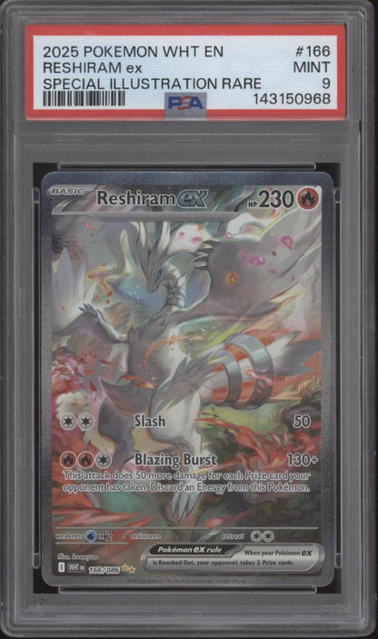 Reshiram ex Pokemon White Flare Special Illustration Rare #166 PSA 9