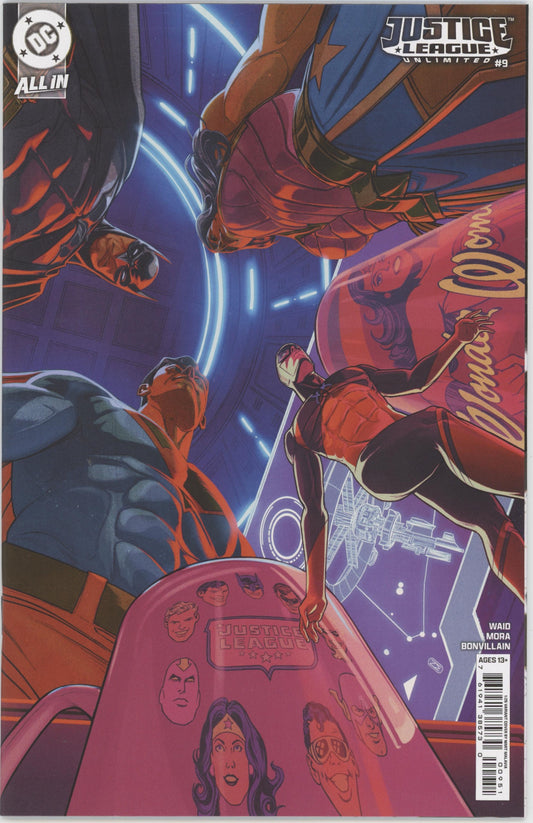 JUSTICE LEAGUE UNLIMITED #9 CVR G INC 1:25 NIMIT MALAVIA CARD STOCK VAR (WE ARE YESTERDAY)