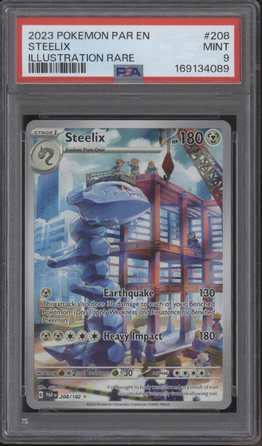 Steelix Pokemon Paradox Rift Illustration Rare #208 PSA 9