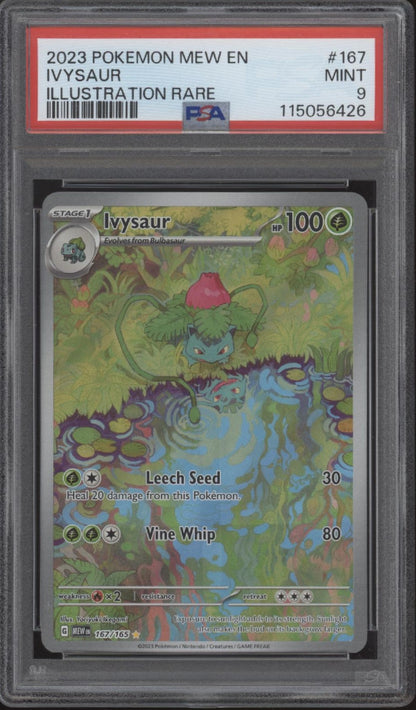Ivysaur Pokemon 151 Illustration Rare #167 PSA 9