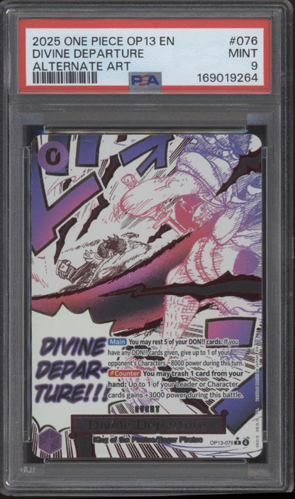 Divine Departure One Piece Card Game OP13 Alternate Art #076 PSA 9