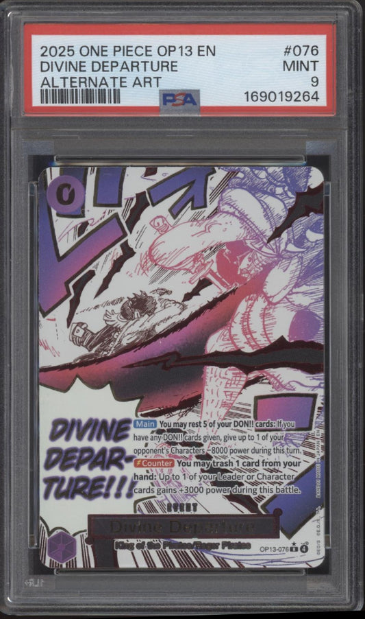 Divine Departure One Piece Card Game OP13 Alternate Art #076 PSA 9