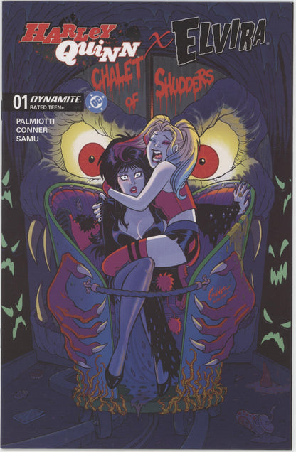 Harley Quinn X Elvira #1 Cover M 1 in 10 Amanda Conner Original Variant