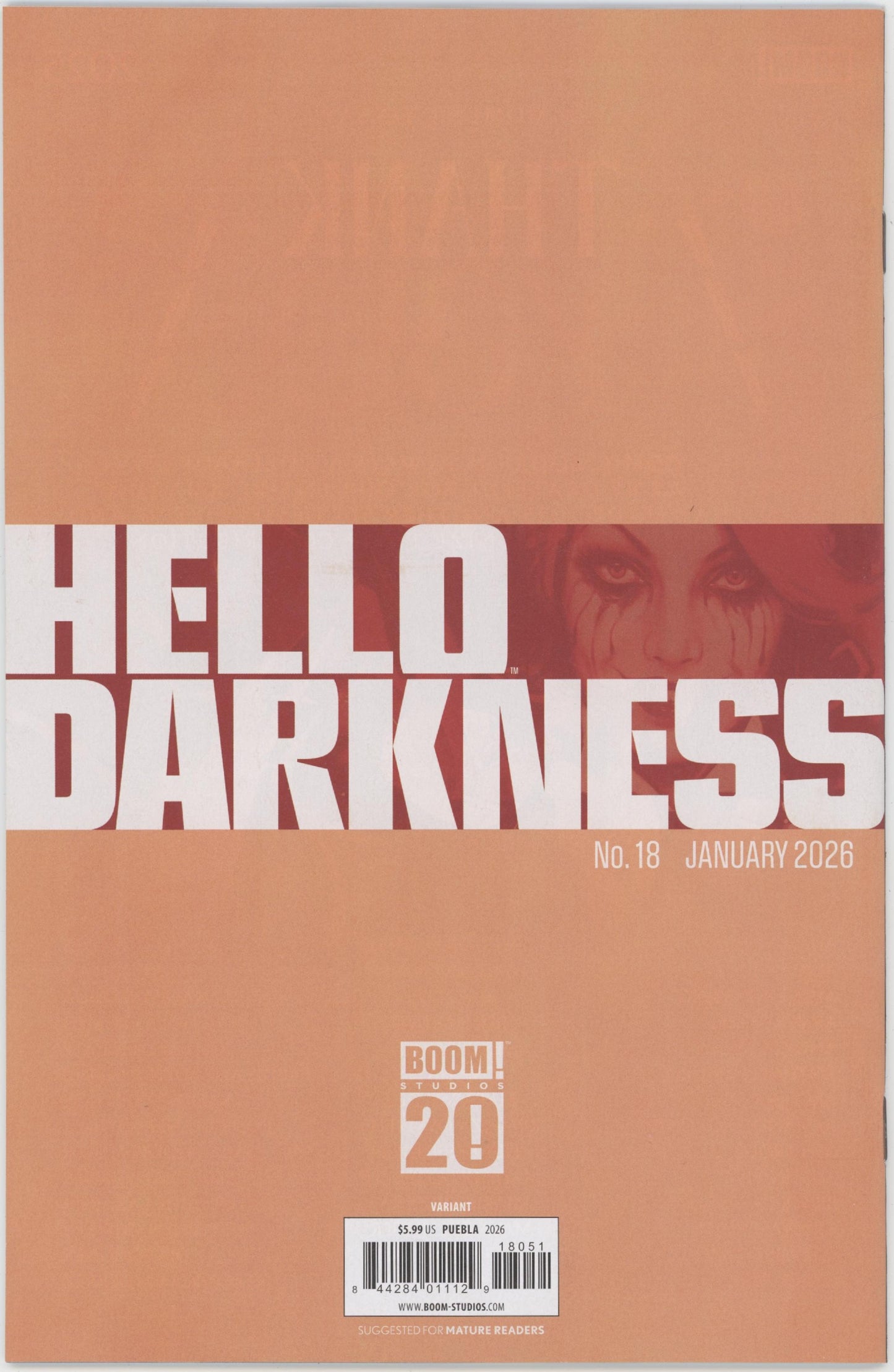 Hello Darkness #18 E 1 in 10 Variant Edition (Full Art, Puebla)