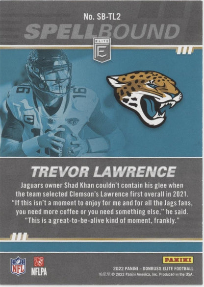 Trevor Lawrence 2022 Panini Donruss Elite Spellbound "LAWRENCE" Lot