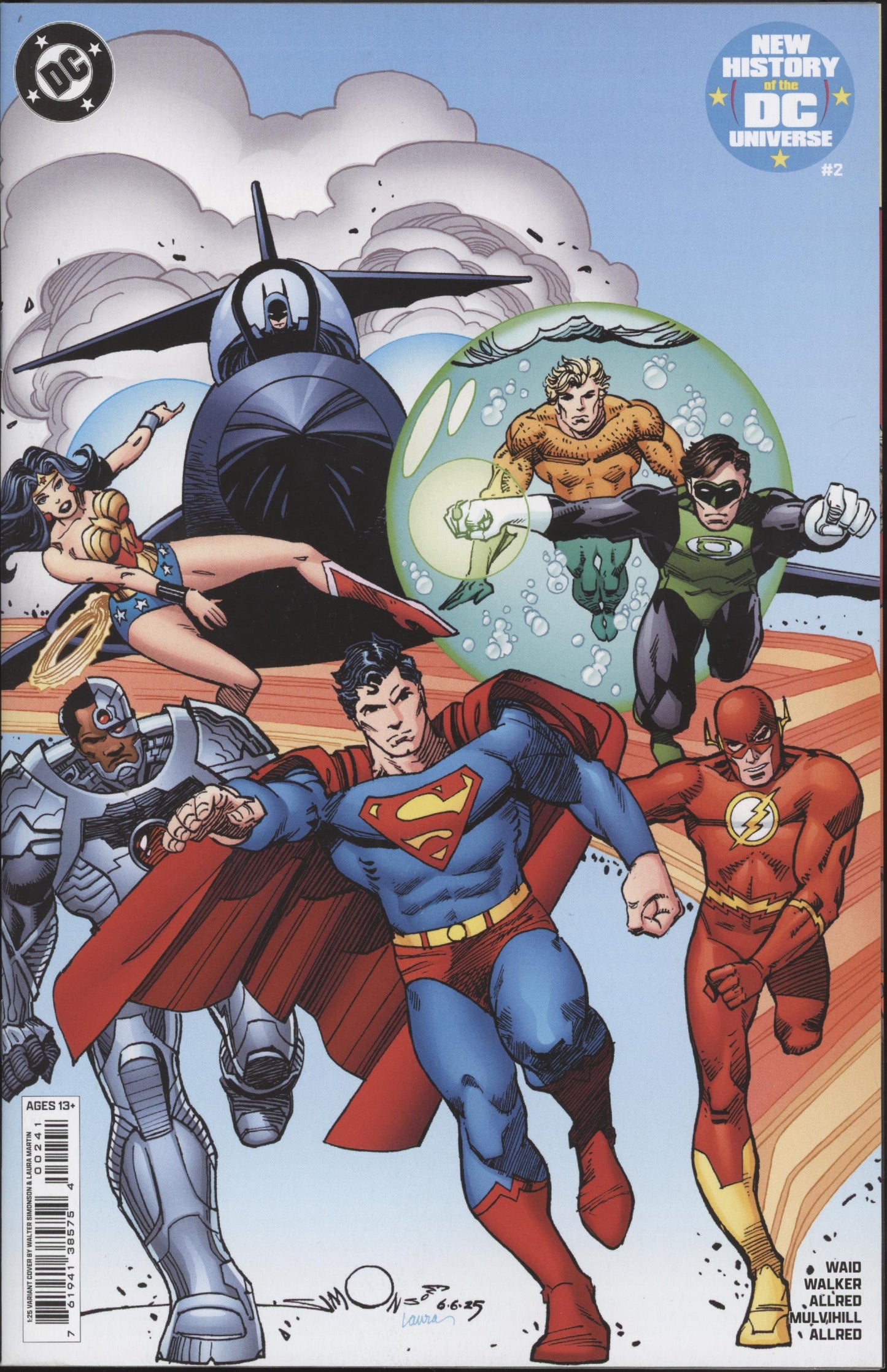 NEW HISTORY OF THE DC UNIVERSE #2 (OF 4) CVR G INC 1:25 WALTER SIMONSON CARD STOCK VAR