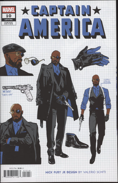 Captain America #10E Valerio Schiti Design Variant