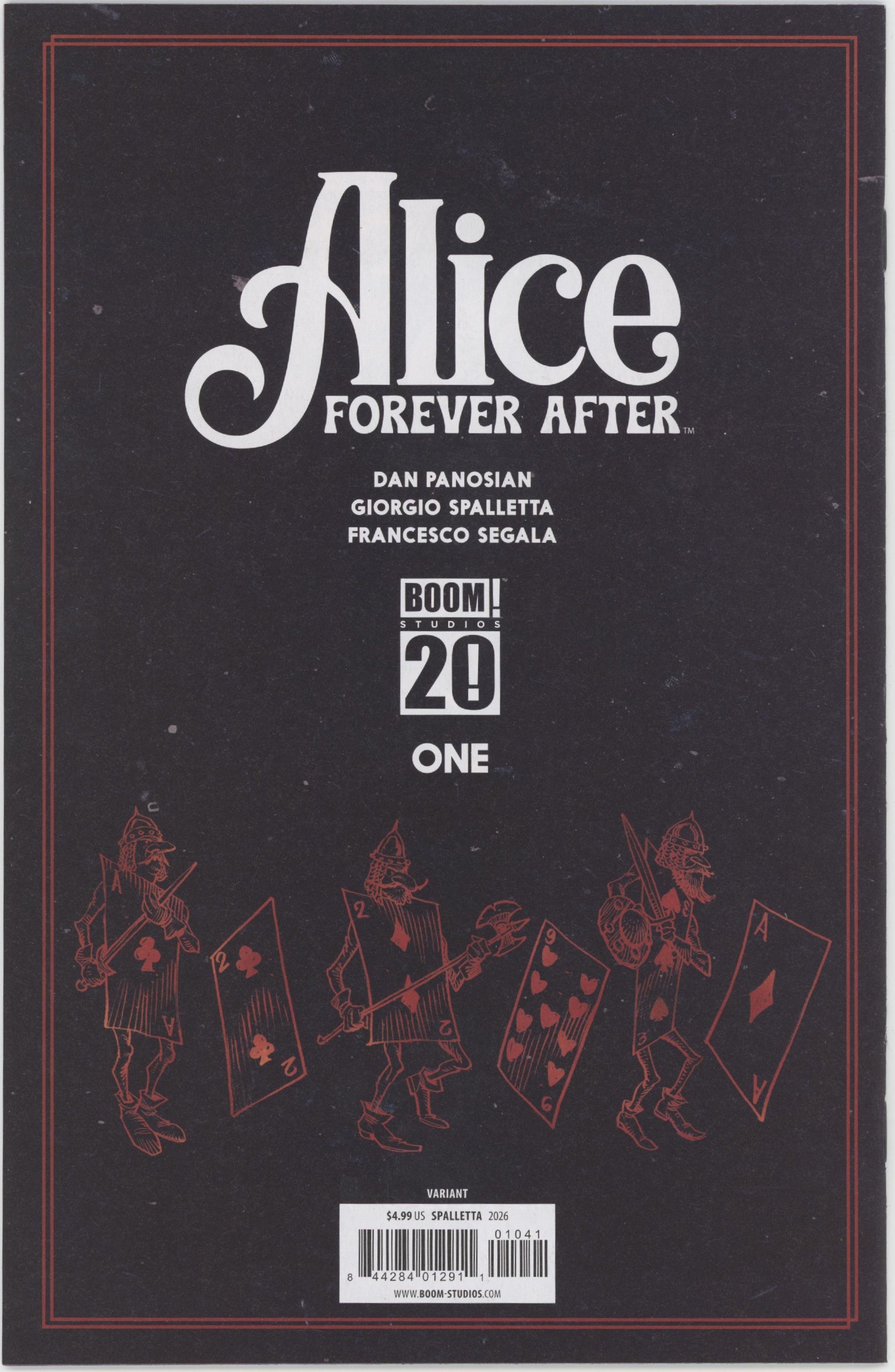 Alice Forever After #1 D 1 in 10 Variant Edition (Full Art, Spalletta)、Boom! Entertainment、kayou