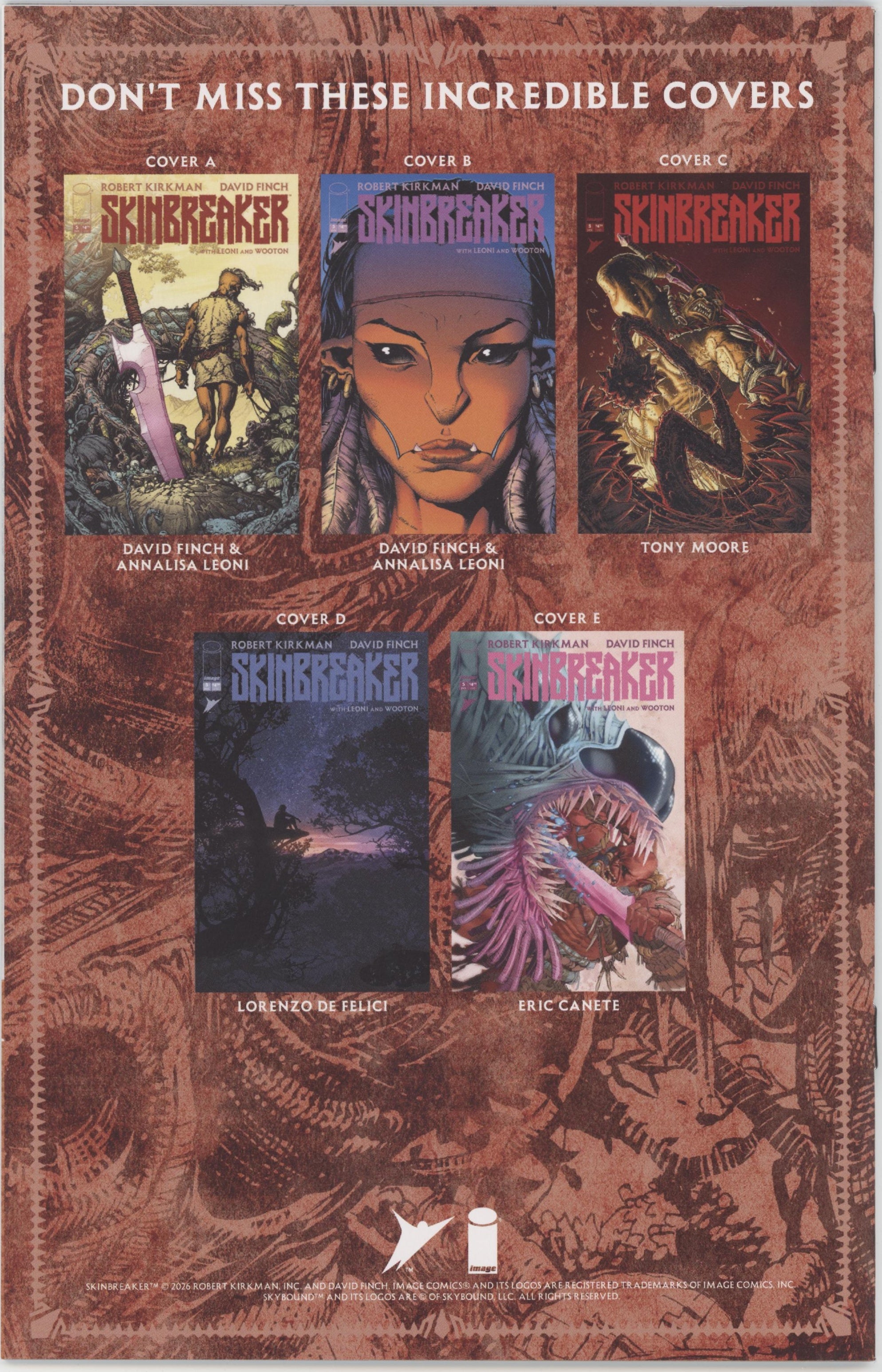 Skinbreaker #5 Cover C 1 in 10 Tony Moore Variant、Image Comics、kayou