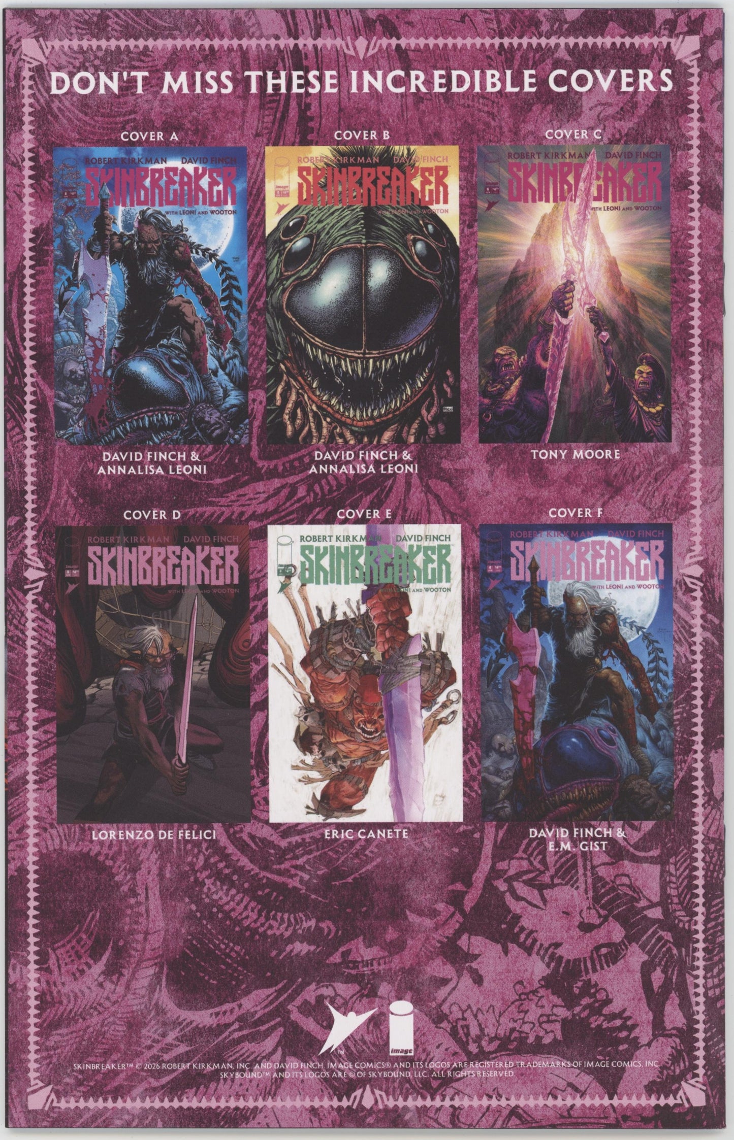 Skinbreaker #8 Cover C 1 in 10 Tony Moore Variant