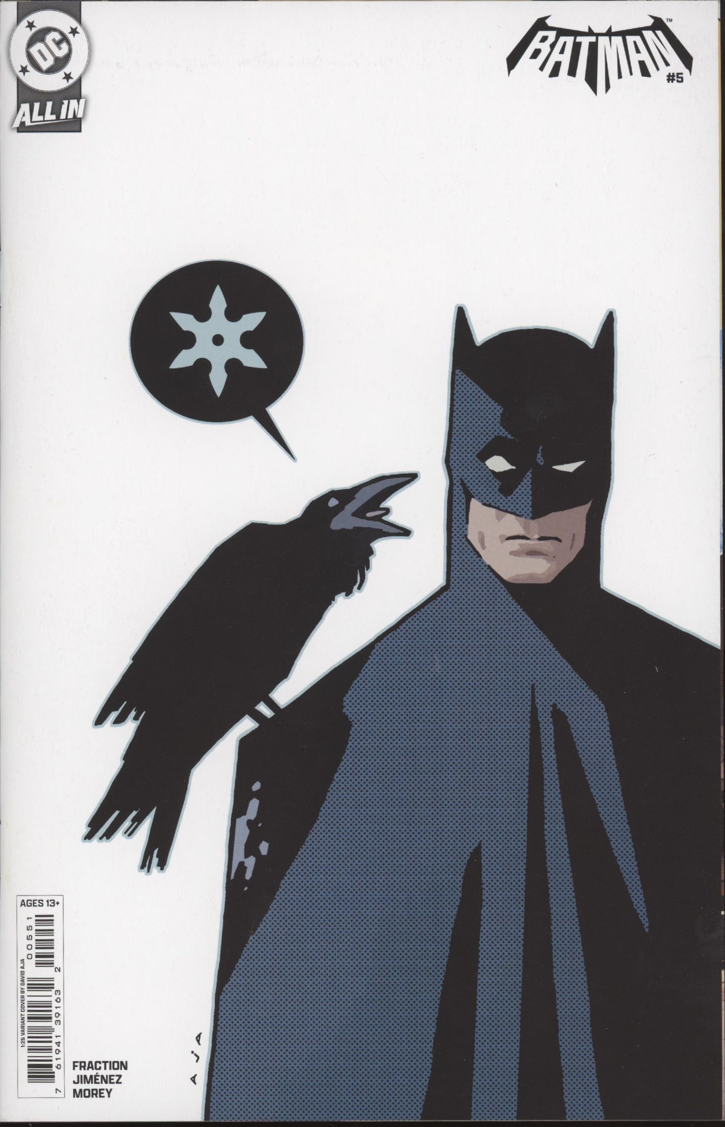 Batman #5 Cover I 1 in 25 David Aja Card Stock Variant