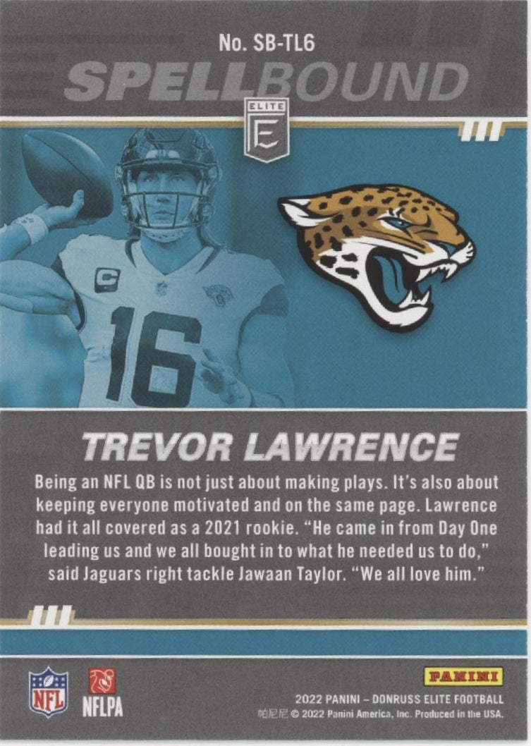 Trevor Lawrence 2022 Panini Donruss Elite Spellbound "LAWRENCE" Lot