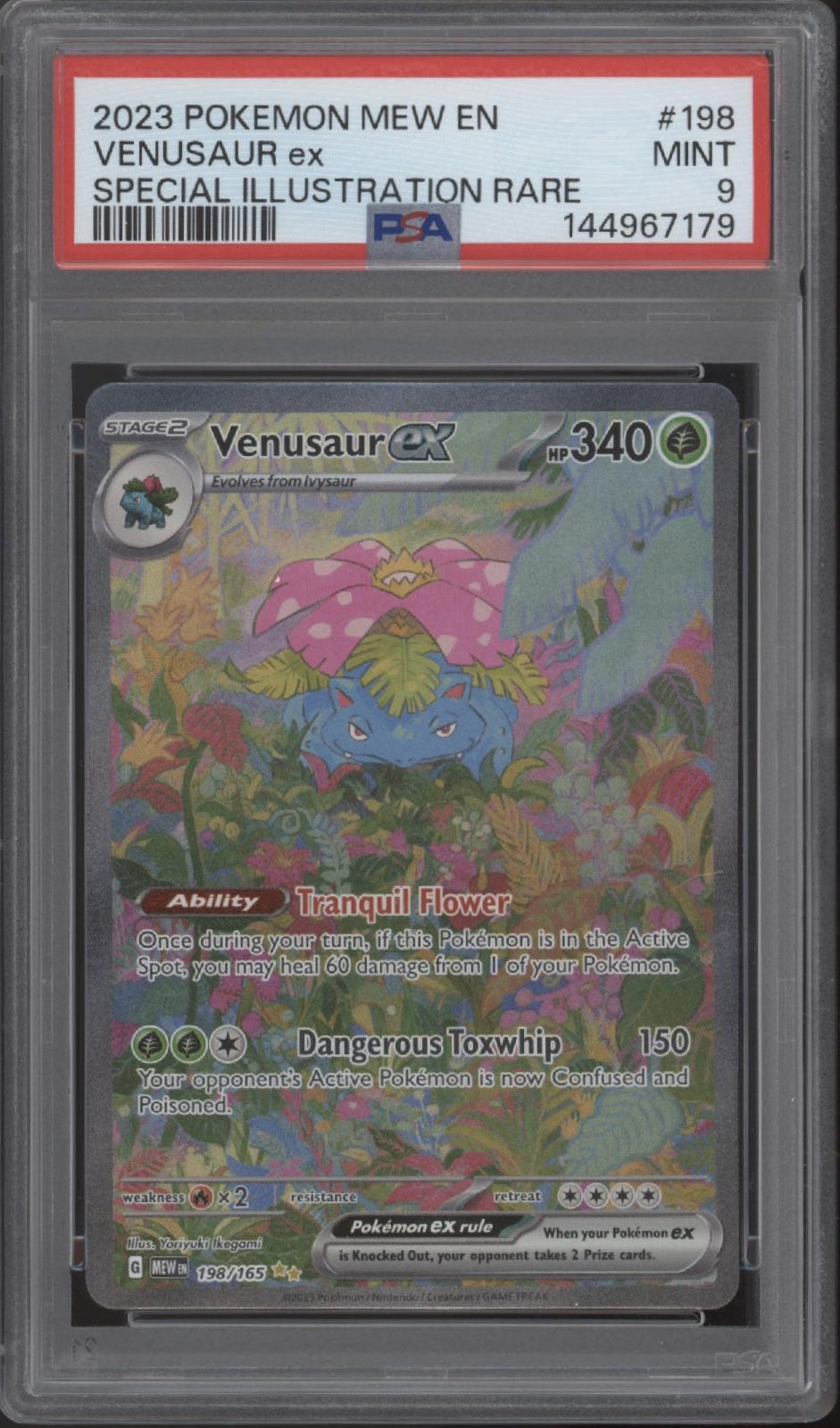 Venusaur ex Pokemon 151 Special Illustration Rare #198 PSA 9 #1