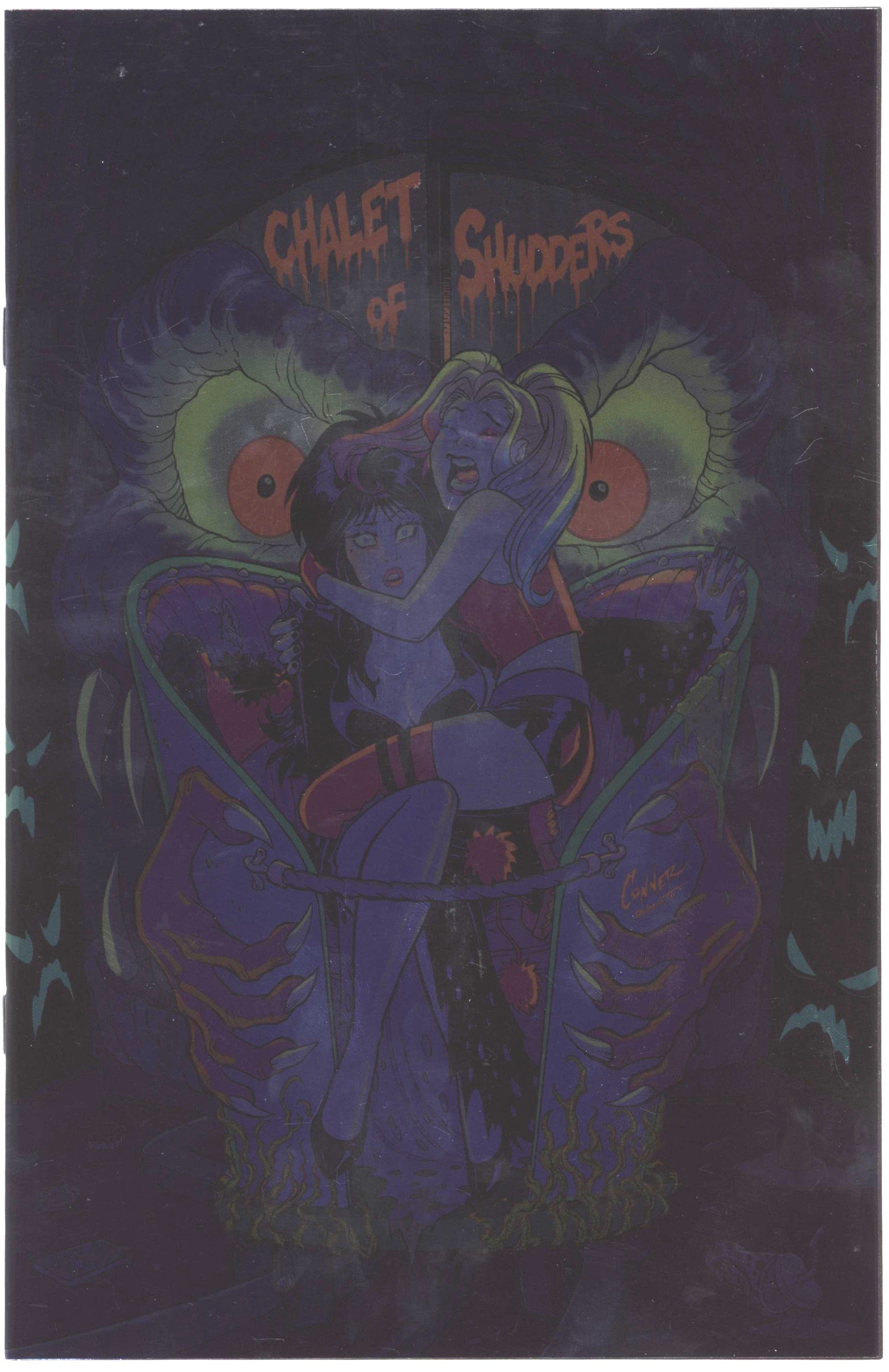 Harley Quinn X Elvira #1 Cover R Inc 1:20 Amanda Conner Foil Full Art Variant、DYNAMITE Entertainment、kayou