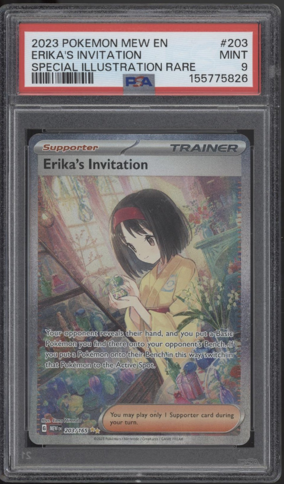 Erika's Invitation Pokemon 151 Special Illustration Rare #203 PSA 9