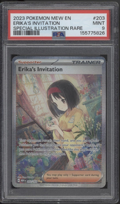 Erika's Invitation Pokemon 151 Special Illustration Rare #203 PSA 9
