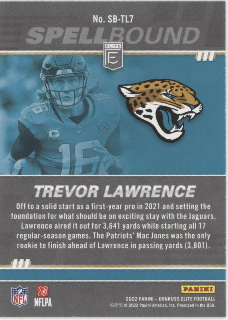Trevor Lawrence 2022 Panini Donruss Elite Spellbound "LAWRENCE" Lot