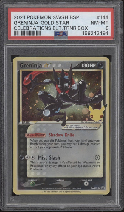 Greninja Pokemon Celebrations Elite Trainer Box Gold Star #144 PSA 8 #4