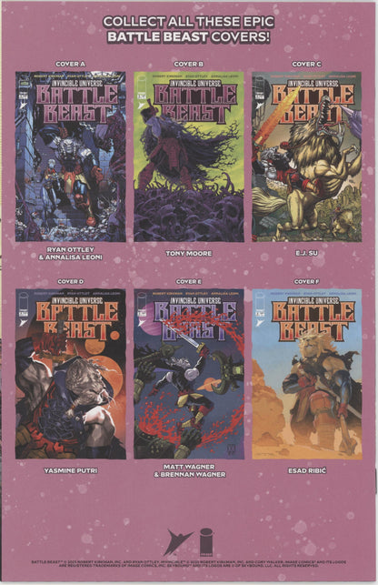 Invincible Universe Battle Beast #5 Cover C 1 in 10 Ej Su Connecting Variant