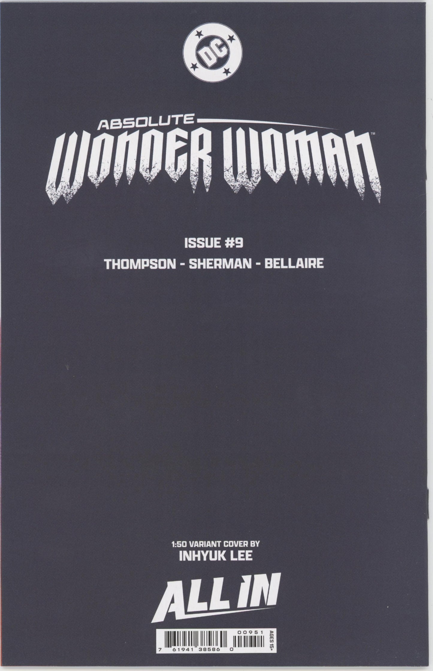 ABSOLUTE WONDER WOMAN #9 CVR E INC 1:50 INHYUK LEE VIRGIN CARD STOCK VAR