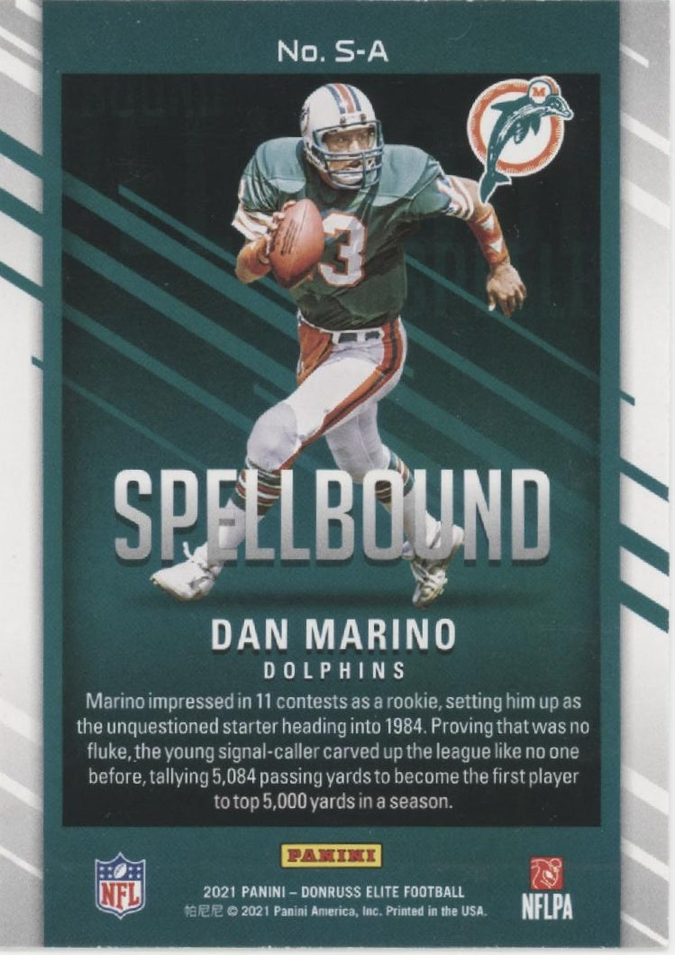 Dan Marino 2021 Panini Donruss Elite Spellbound "MARINO" Lot