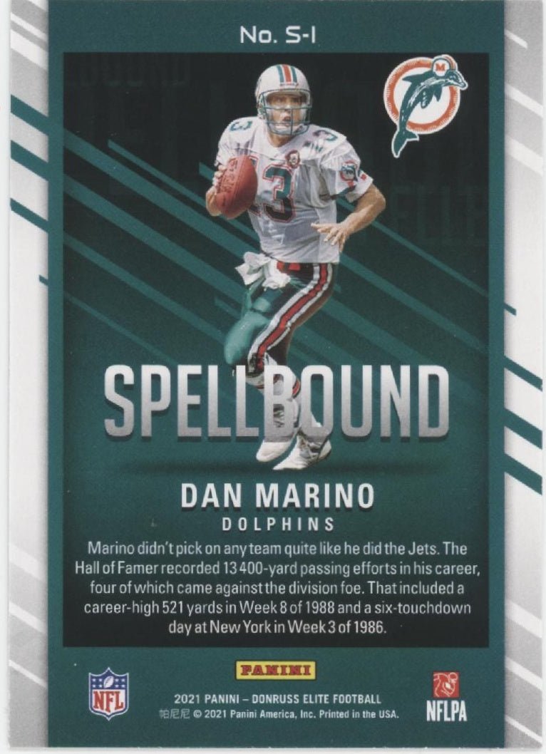 Dan Marino 2021 Panini Donruss Elite Spellbound "MARINO" Lot