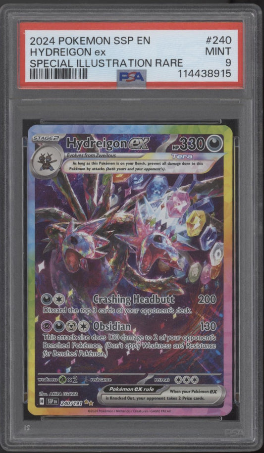 Hydreigon ex Pokemon Surging Sparks Special Illustration Rare #240 PSA 9