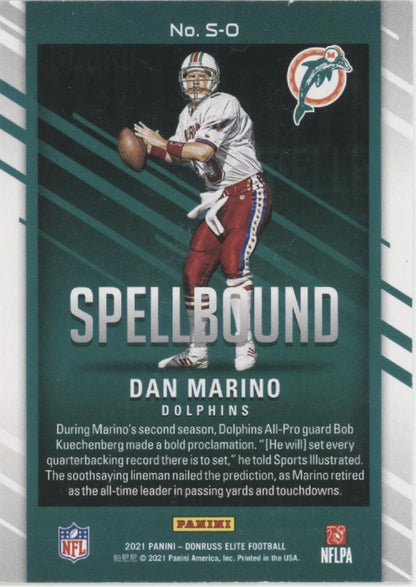 Dan Marino 2021 Panini Donruss Elite Spellbound "MARINO" Lot