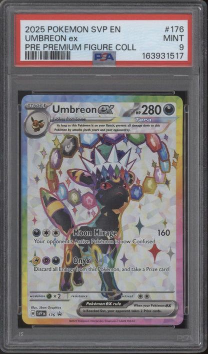 Umbreon ex Pokemon Prismatic Evolutions Premium Figure Collection #176 PSA 9 #2