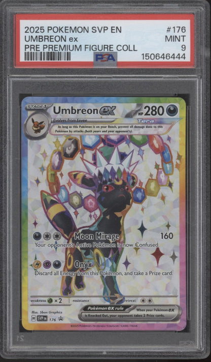 Umbreon ex Pokemon Prismatic Evolutions Premium Figure Collection #176 PSA 9 #2