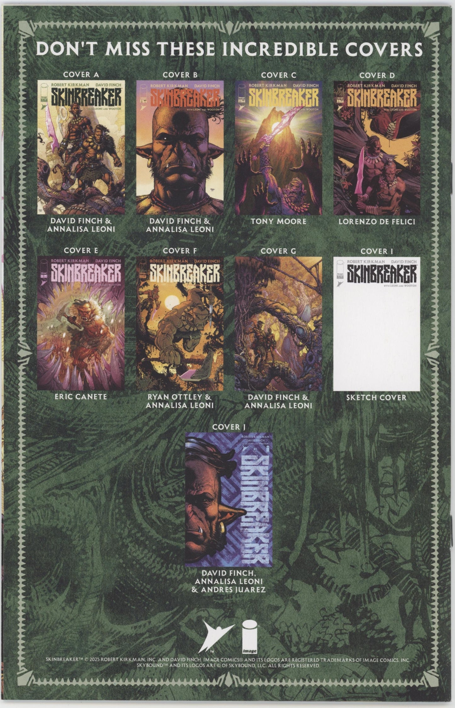 Skinbreaker #1 Cover D 1 in 25 Lorenzo De Felici Variant