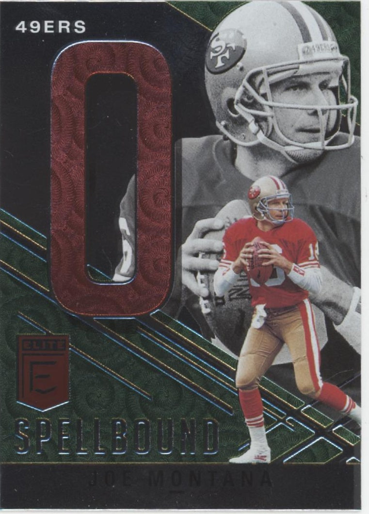 Joe Montana 2021 Panini Donruss Elite Spellbound "MONTANA" Lot