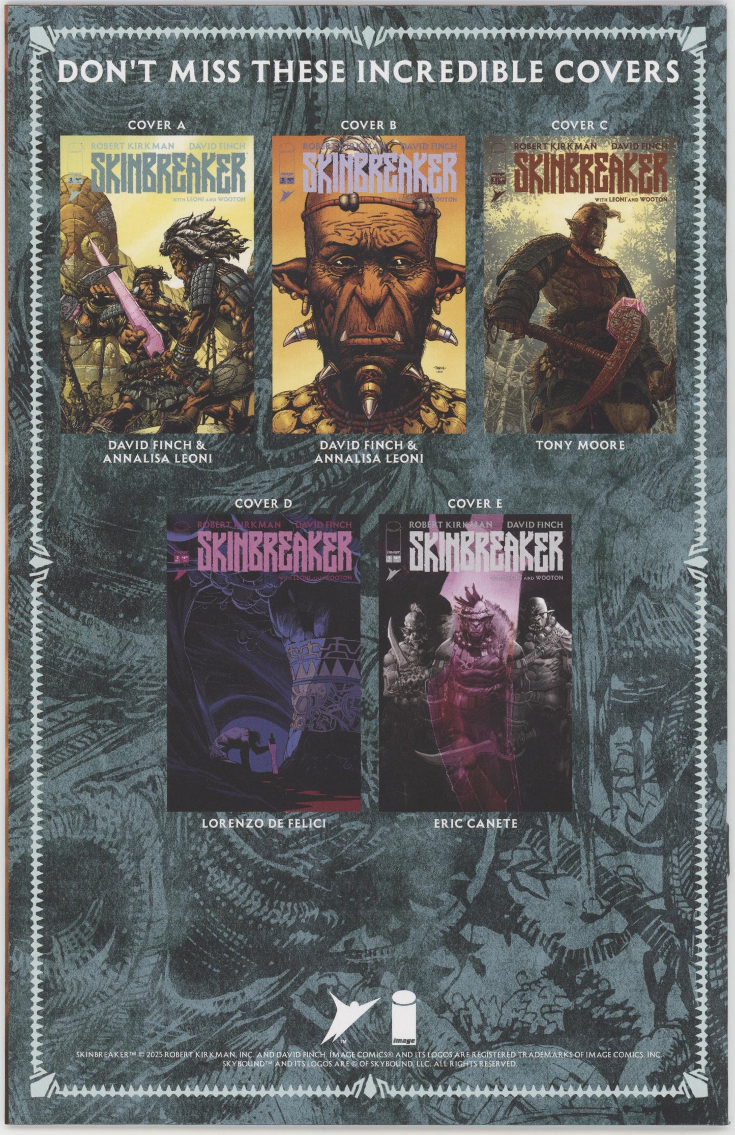 Skinbreaker #2 Cover C 1 in 10 Tony Moore Variant