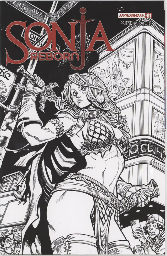 Sonja Reborn #1 Cover O 1 in 10 Inc Chad Hardin Line Art Variant