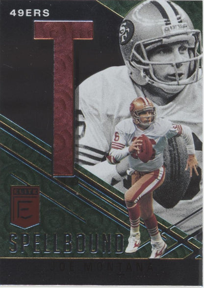 Joe Montana 2021 Panini Donruss Elite Spellbound "MONTANA" Lot