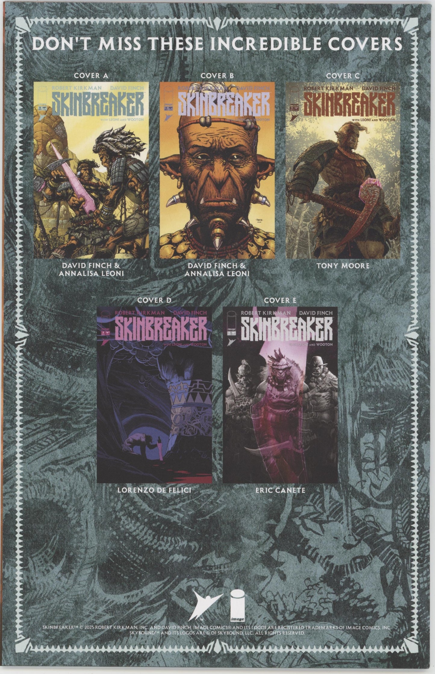 Skinbreaker #2 Cover D 1 in 25 Lorenzo De Felici Variant