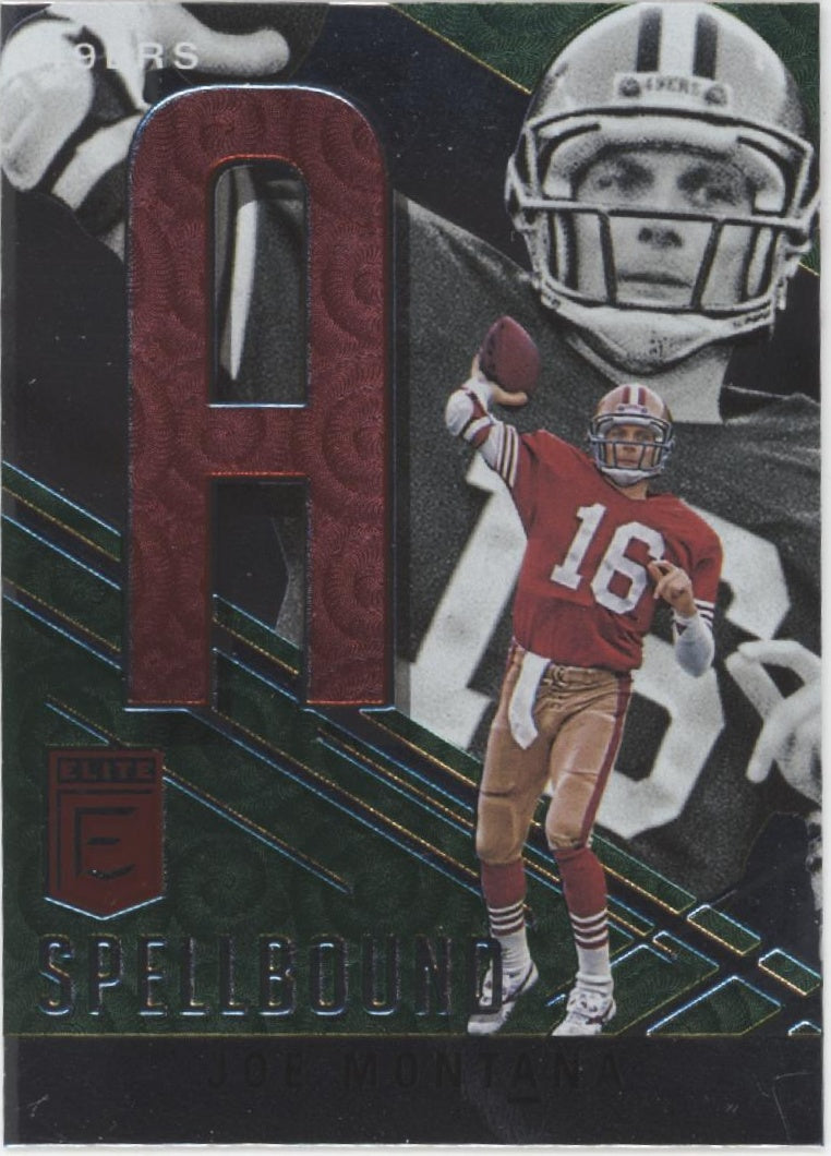 Joe Montana 2021 Panini Donruss Elite Spellbound "MONTANA" Lot