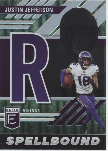 Justin Jefferson 2023 Panini Donruss Elite Spellbound "JEFFERSON" Lot