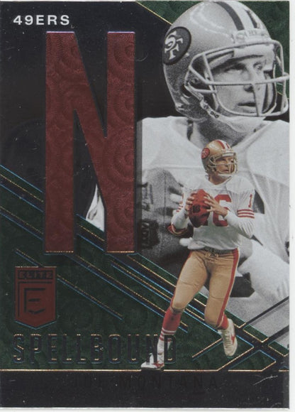 Joe Montana 2021 Panini Donruss Elite Spellbound "MONTANA" Lot