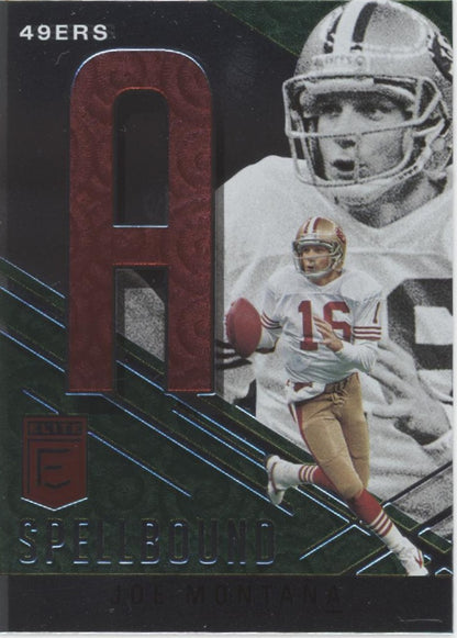 Joe Montana 2021 Panini Donruss Elite Spellbound "MONTANA" Lot