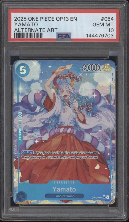 Yamato One Piece Card Game OP13 Alternate Art #054 PSA 10