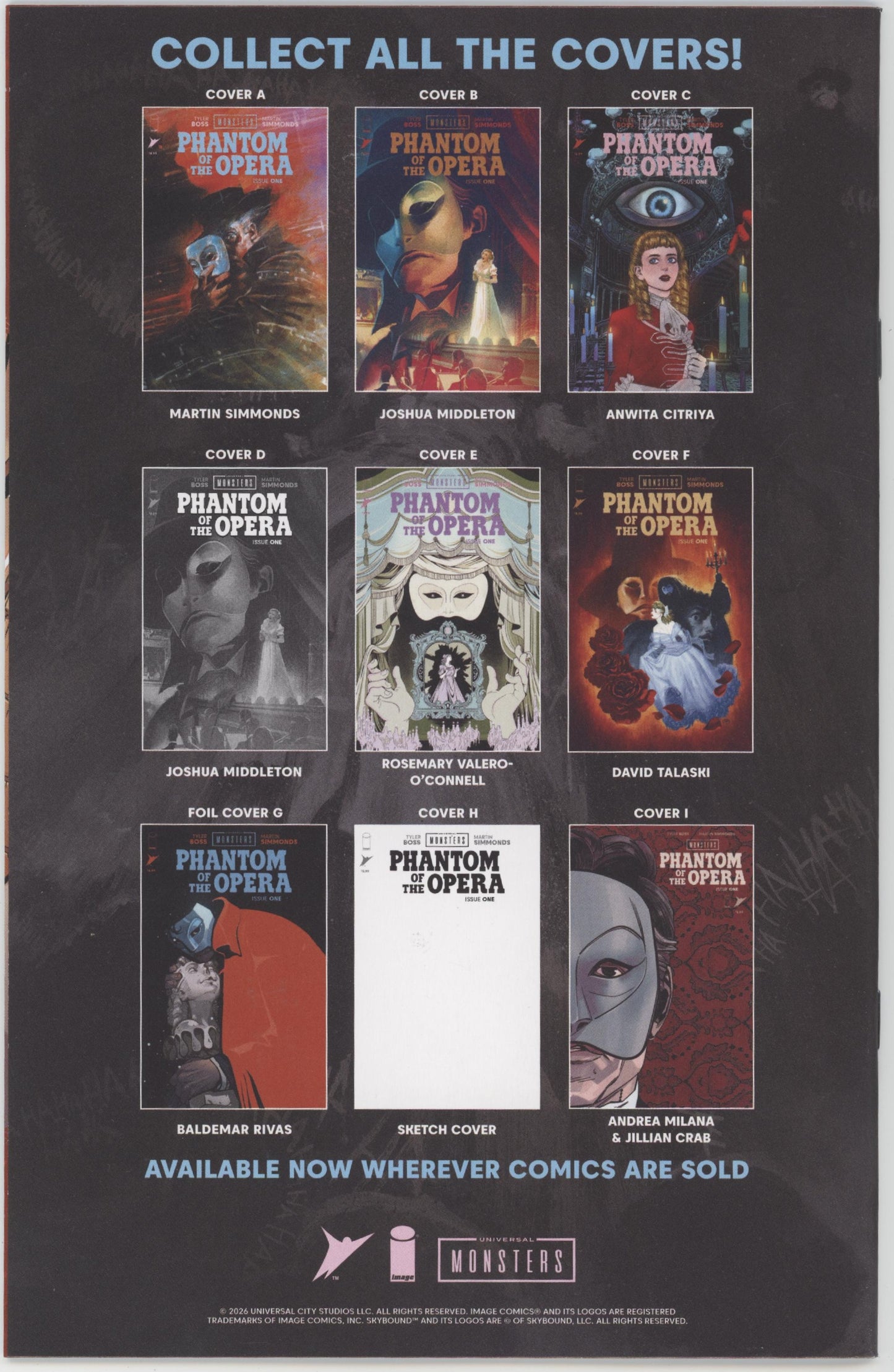 Universal Monsters Phantom Of The Opera #1 (Of 4) Cover C 1 in 10 Anwita Citriya Variant