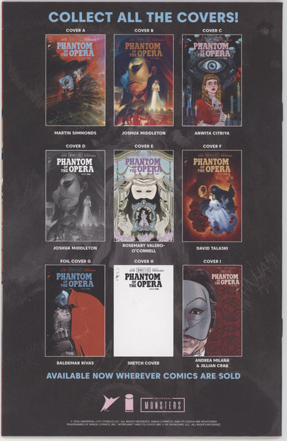 Universal Monsters Phantom Of The Opera #1 (Of 4) Cover C 1 in 10 Anwita Citriya Variant